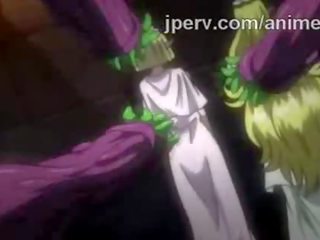 Groovy elf princezna šroubované podle chomáč na tentacles v hentai show