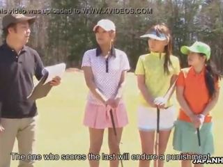 Asijské golfové doprovod dostane v prdeli na the ninth otvor