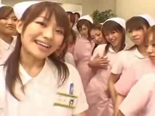 Asia nurses enjoy x rated video on top