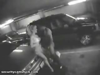 Real Life parking Lot Big adult clip Porno Shot By The Security Webcam